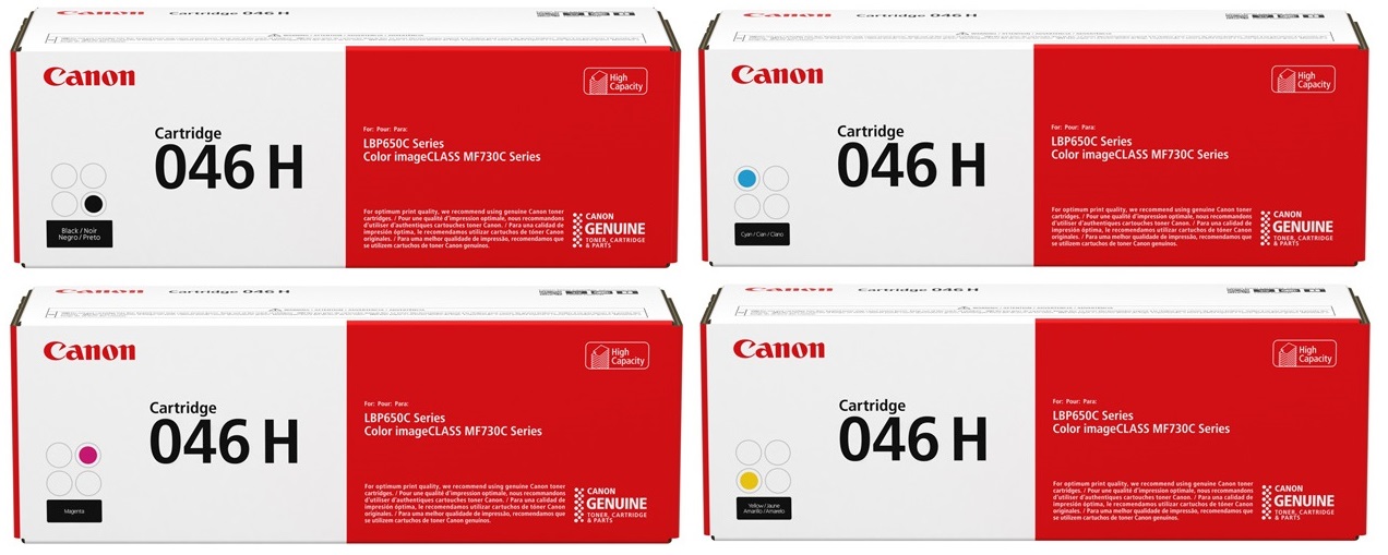 Canon 046H High Capacity 4 Colour Toner Cartridge Multipack