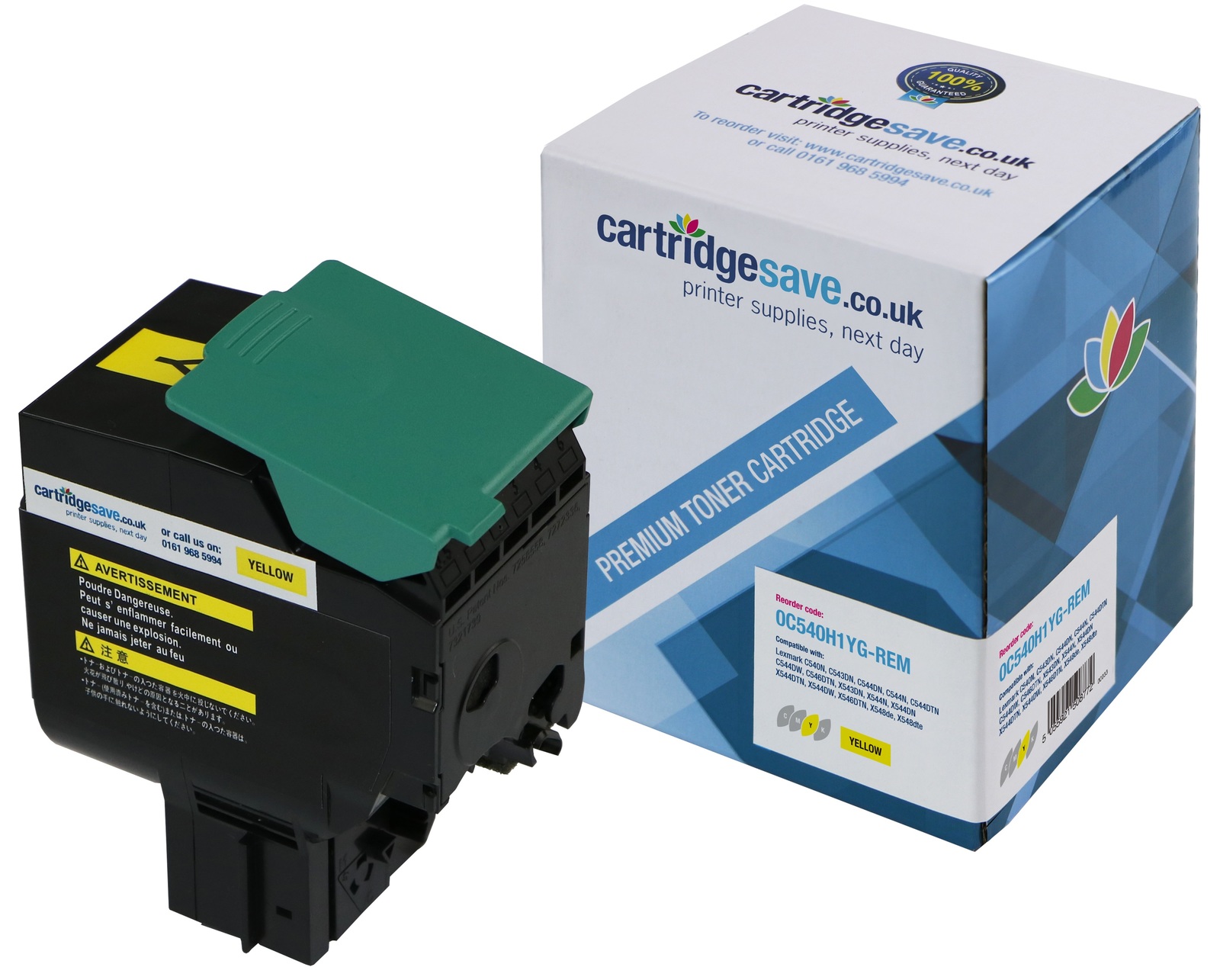 Compatible Lexmark C540H1YG High Capacity Yellow Toner Cartridge (0C540H1YG)