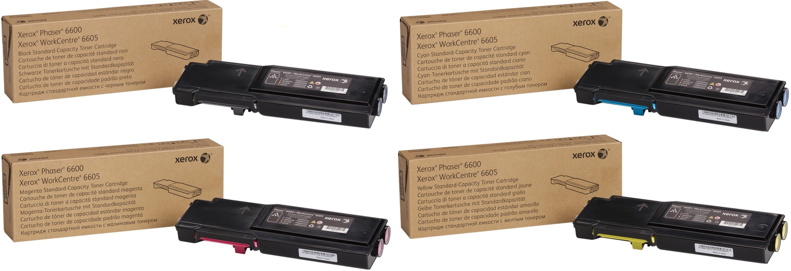 Xerox 106R0224 4 Colour Toner Cartridge Multipack