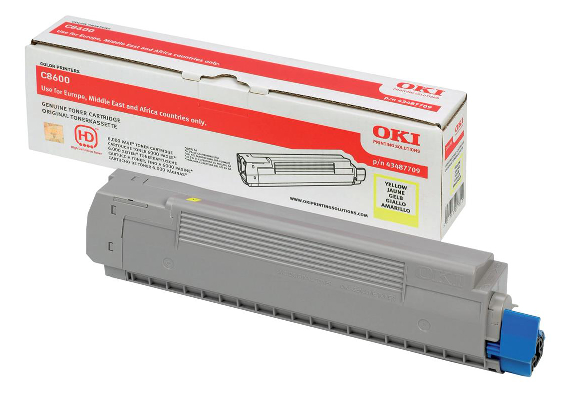 Oki 43487709 Yellow Toner Cartridge