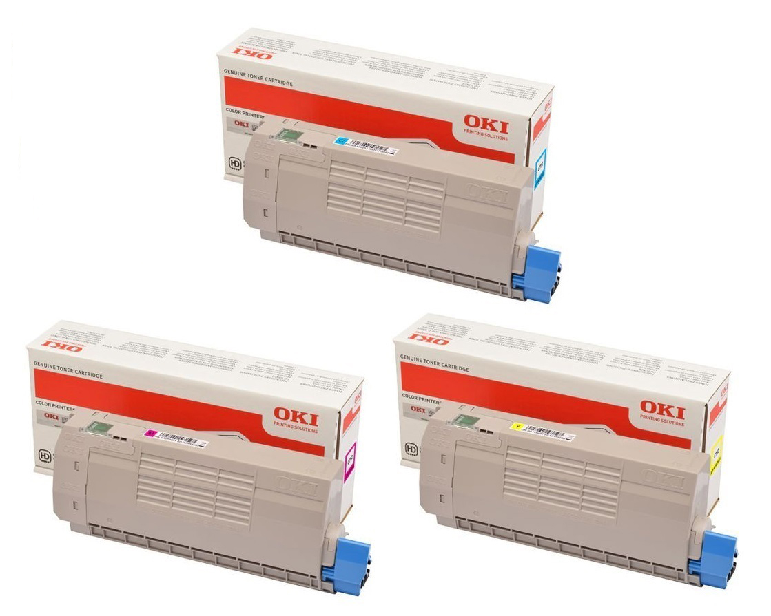 Oki 4647110 3 Colour Toner Cartridge Multipack