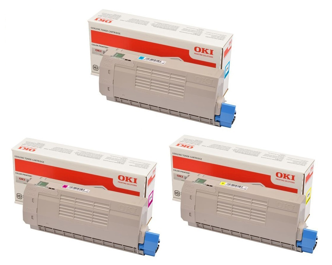 Oki 4650750 3 Colour Toner Cartridge Multipack