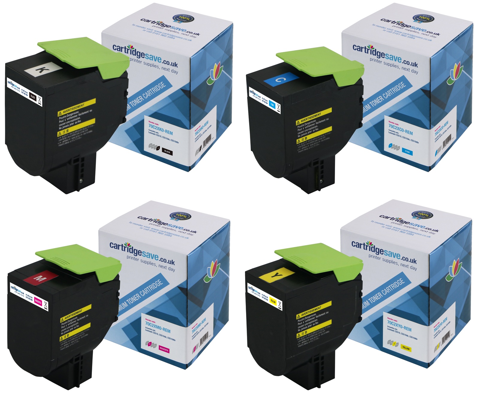 Compatible Lexmark 702X Extra High Capacity 4 Colour Toner Cartridge Multipack