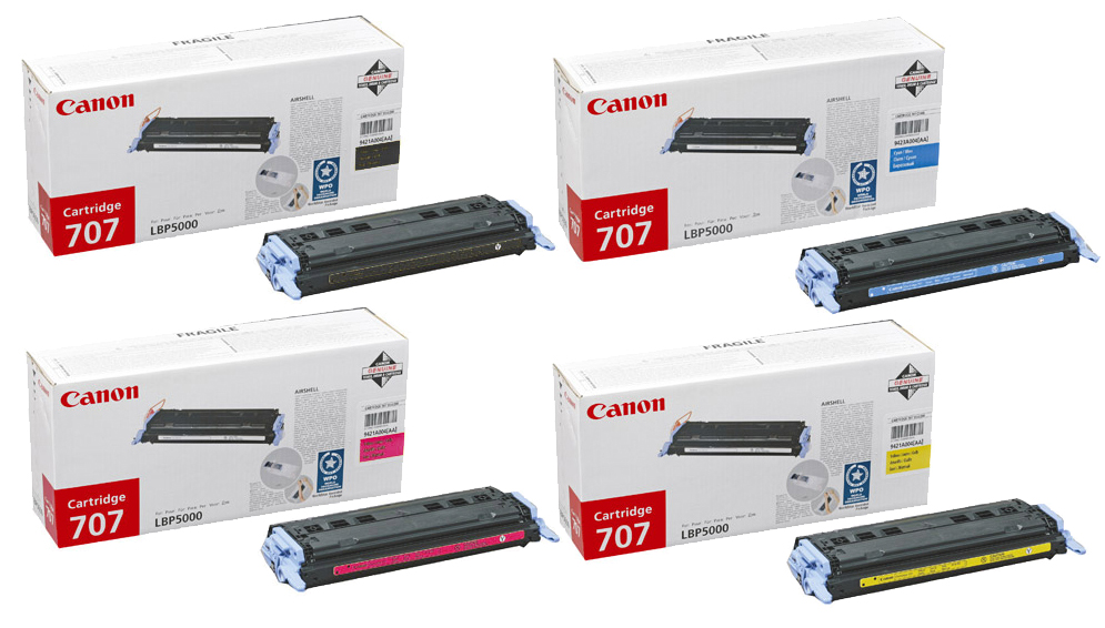 Canon 707 4 Colour Toner Cartridge Multipack