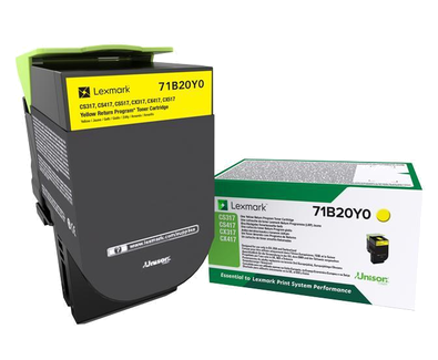 Lexmark 71B20Y0 Yellow Return Program Toner Cartridge