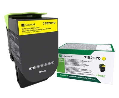 Lexmark 71B2HY0 High Capacity Yellow Return Program Toner Cartridge