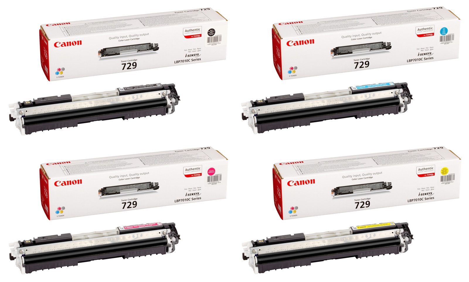 Canon 729 4 Colour Toner Cartridge Multipack