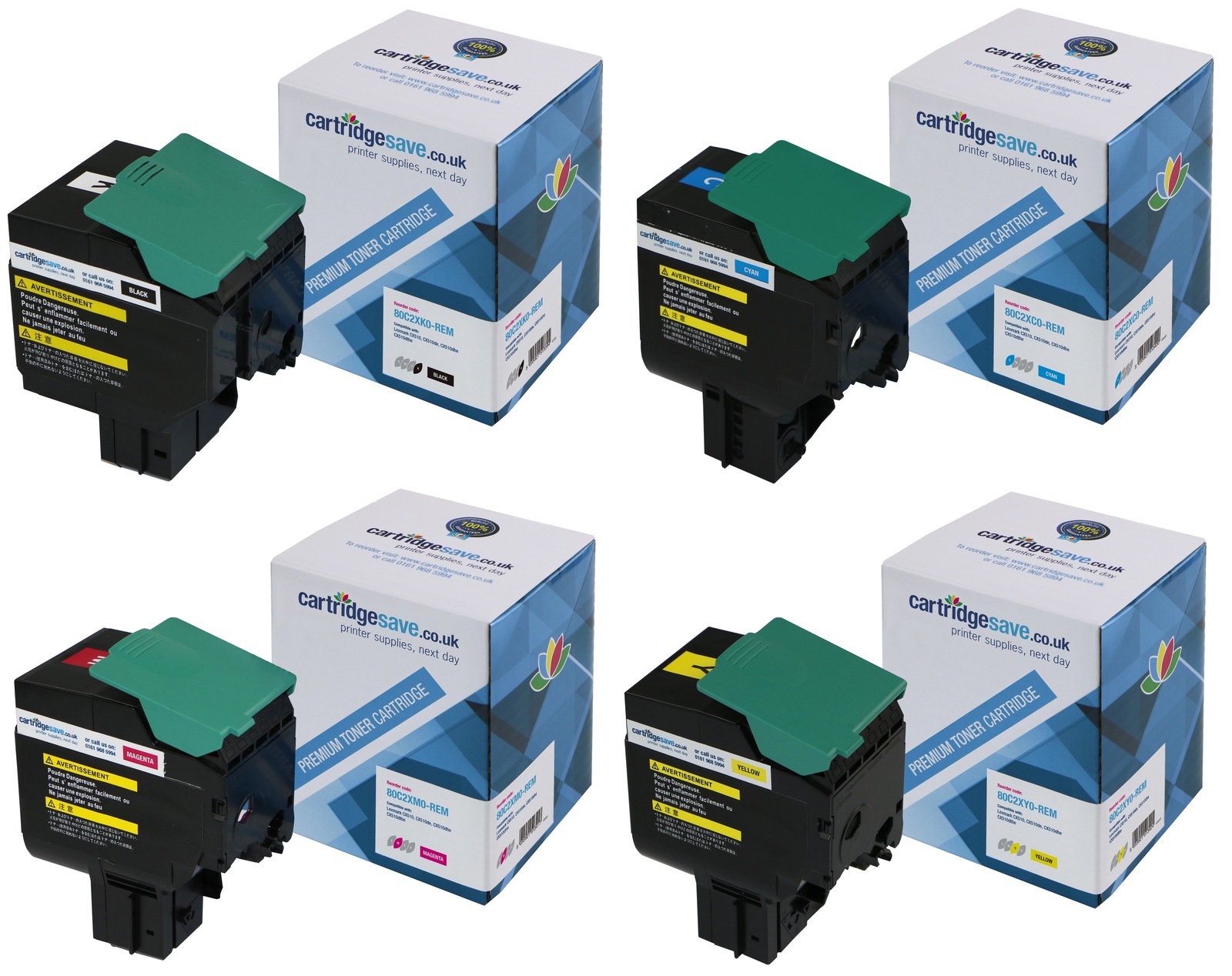 Compatible Lexmark 802X 4 Colour Extra High Capacity Toner Cartridge Multipack