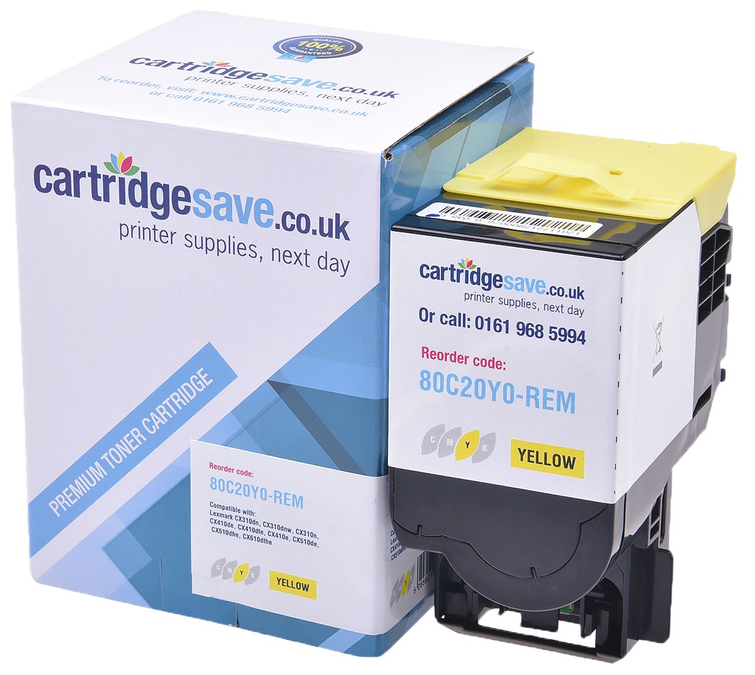 Compatible Lexmark 802Y Yellow Toner Cartridge - (80C20Y0)