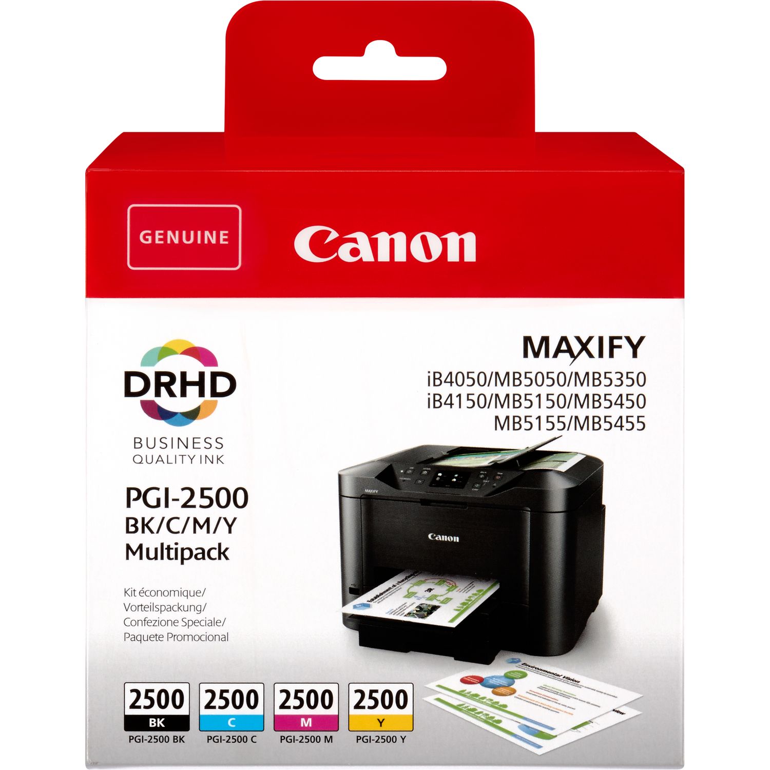 Canon PGI-2500 4 Colour Ink Cartridge Multipack