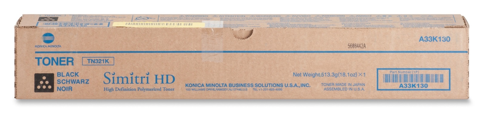 Konica Minolta TN321K Black Toner Cartridge - (A33K150)