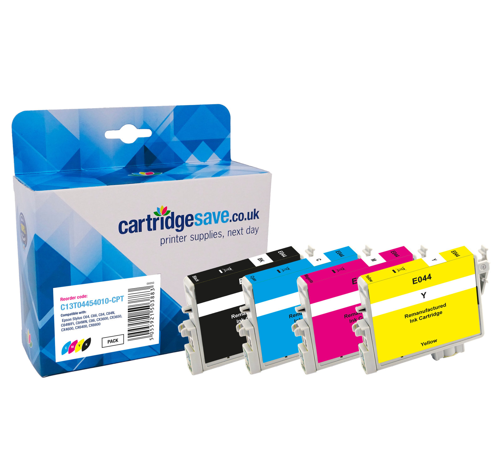 Compatible Epson T0445 Multipack 4-Colour Printer Cartridge - (C13T044540 Parasol)