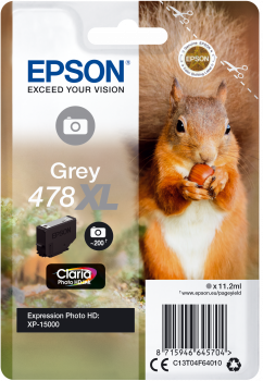 Epson 478XL High Capacity Grey Ink Cartridge - (T04F6 Squirrel)