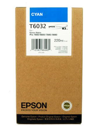 Epson T6032 High Capacity Cyan Ink Cartridge - (C13T603200)