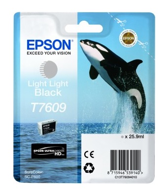 Epson T7609 Light Light Black Ink Cartridge - (C13T760940 Killer Whale Ultrachrome HD)