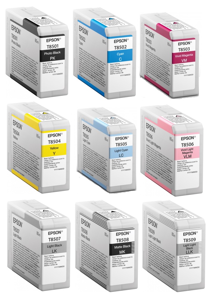 Epson T850 9 Colour Ink Cartridge Multipack