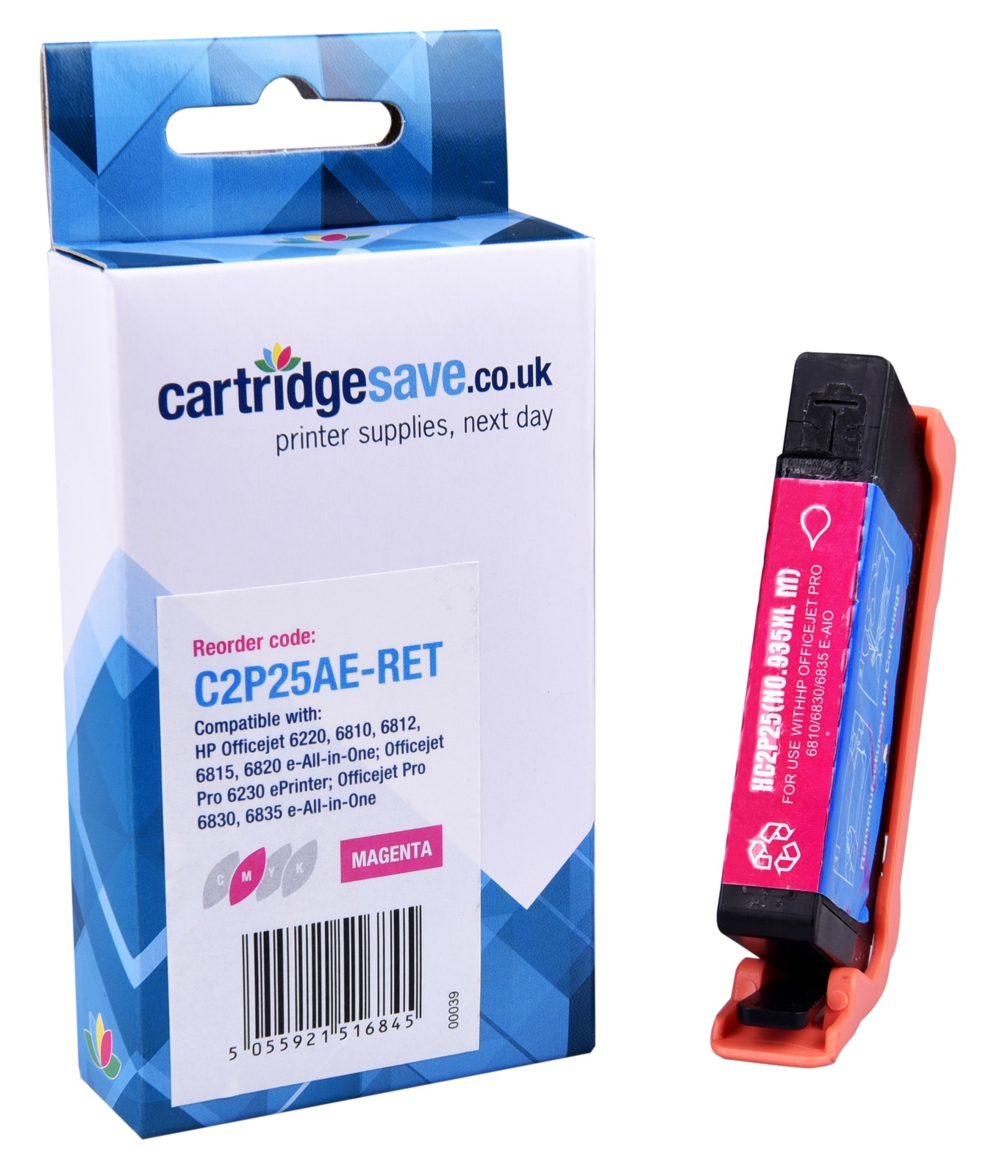 Compatible HP 935XL High Capacity Magenta Ink Cartridge - (C2P25AE)