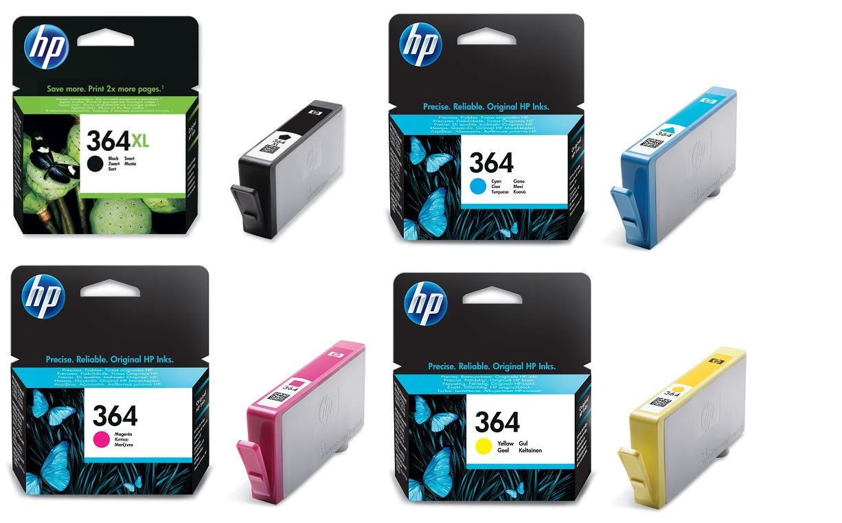 HP 364XL / HP 364 Black 3 Colour Ink Cartridge Multipack (C2P80AE)