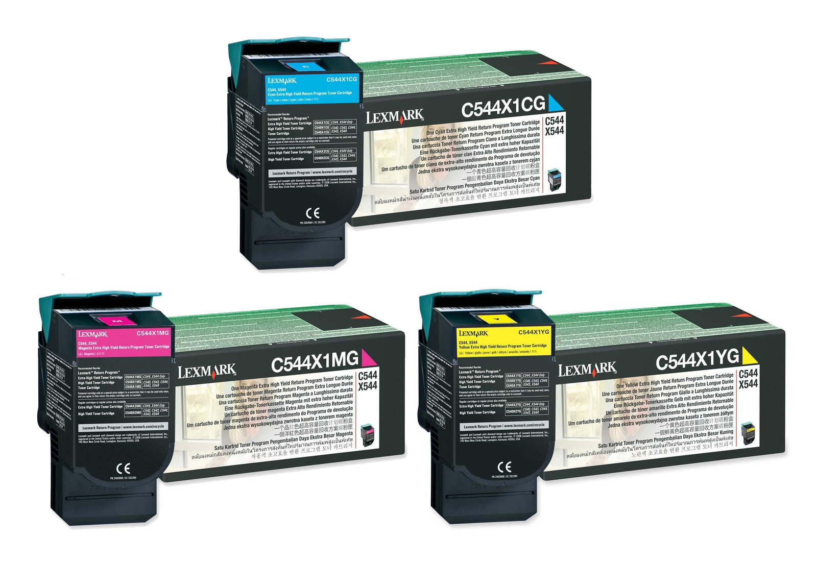 Lexmark C544X1 Extra High Capacity 3 Colour Return Program Toner Cartridge Multipack