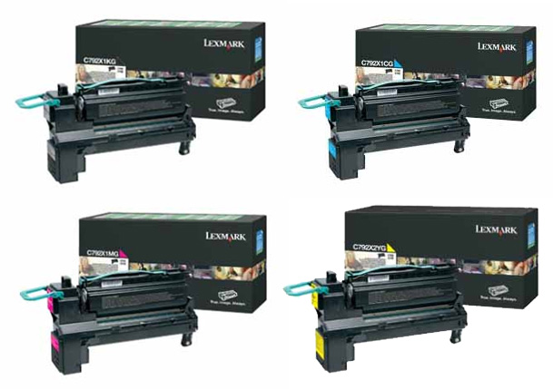 Lexmark C792X1 Extra High Capacity 4 Colour Return Program Toner Cartridge Multipack