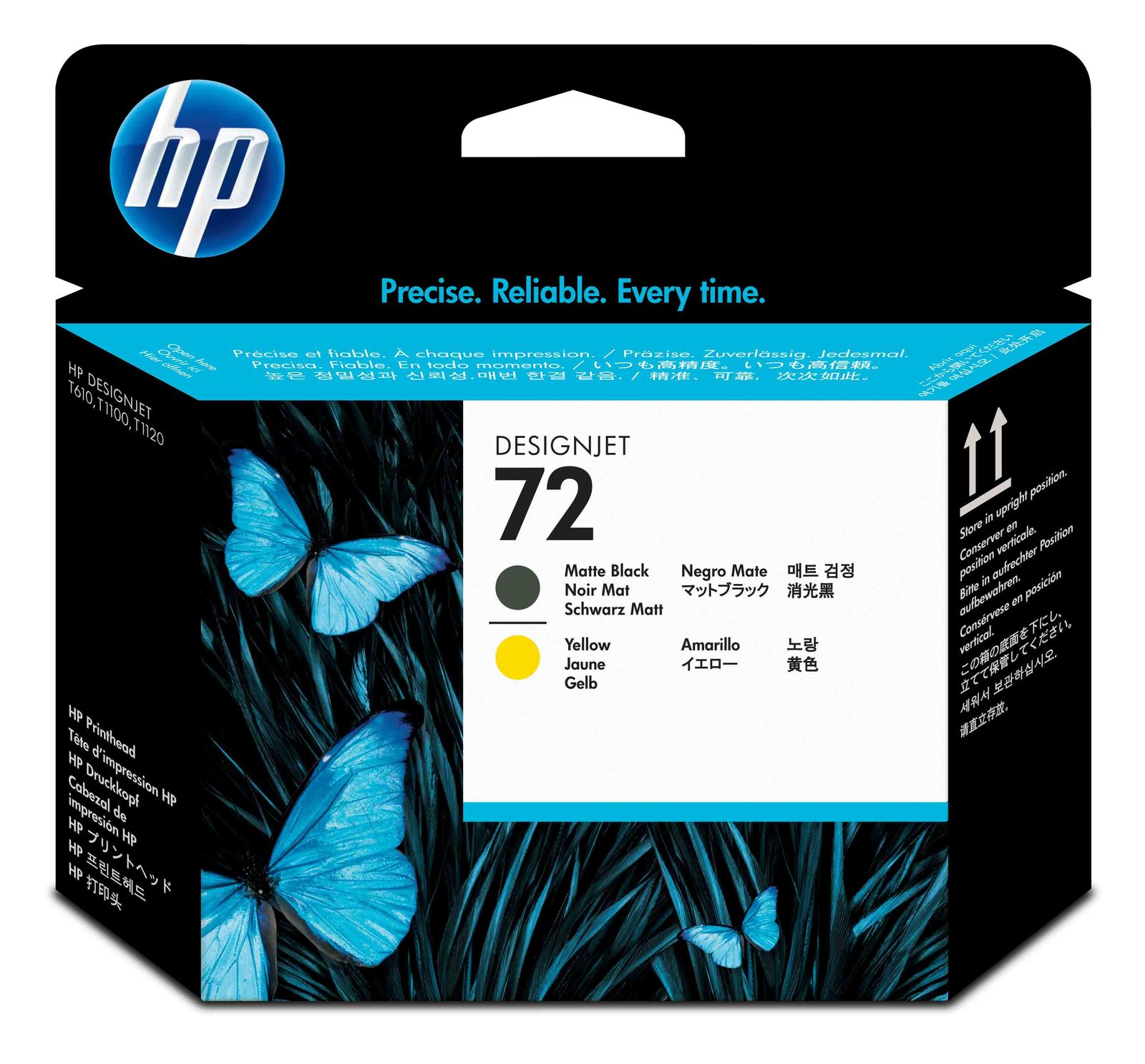 HP 72 Matte Black and Yellow Printhead (C9384A)