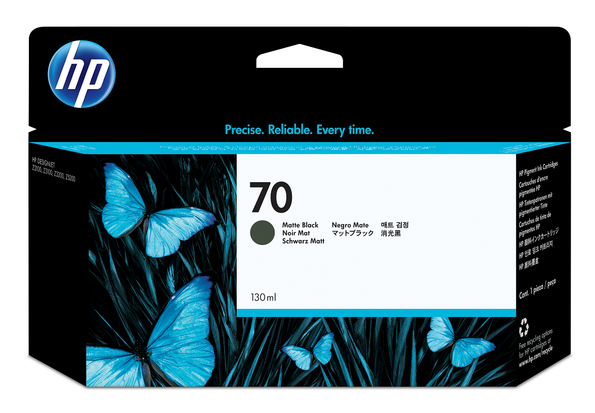 HP 70 Matte Black Ink Cartridge - (C9448A)