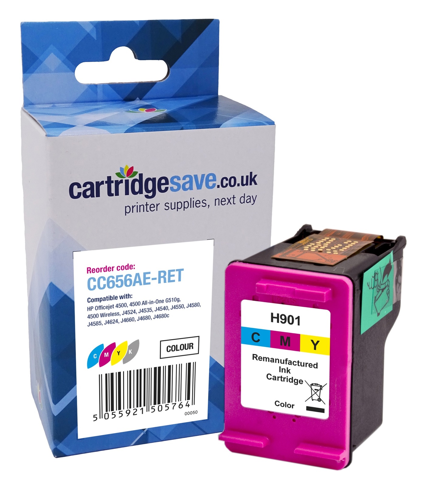 Compatible HP 901 Tri-Colour Ink Cartridge - (CC656AE)