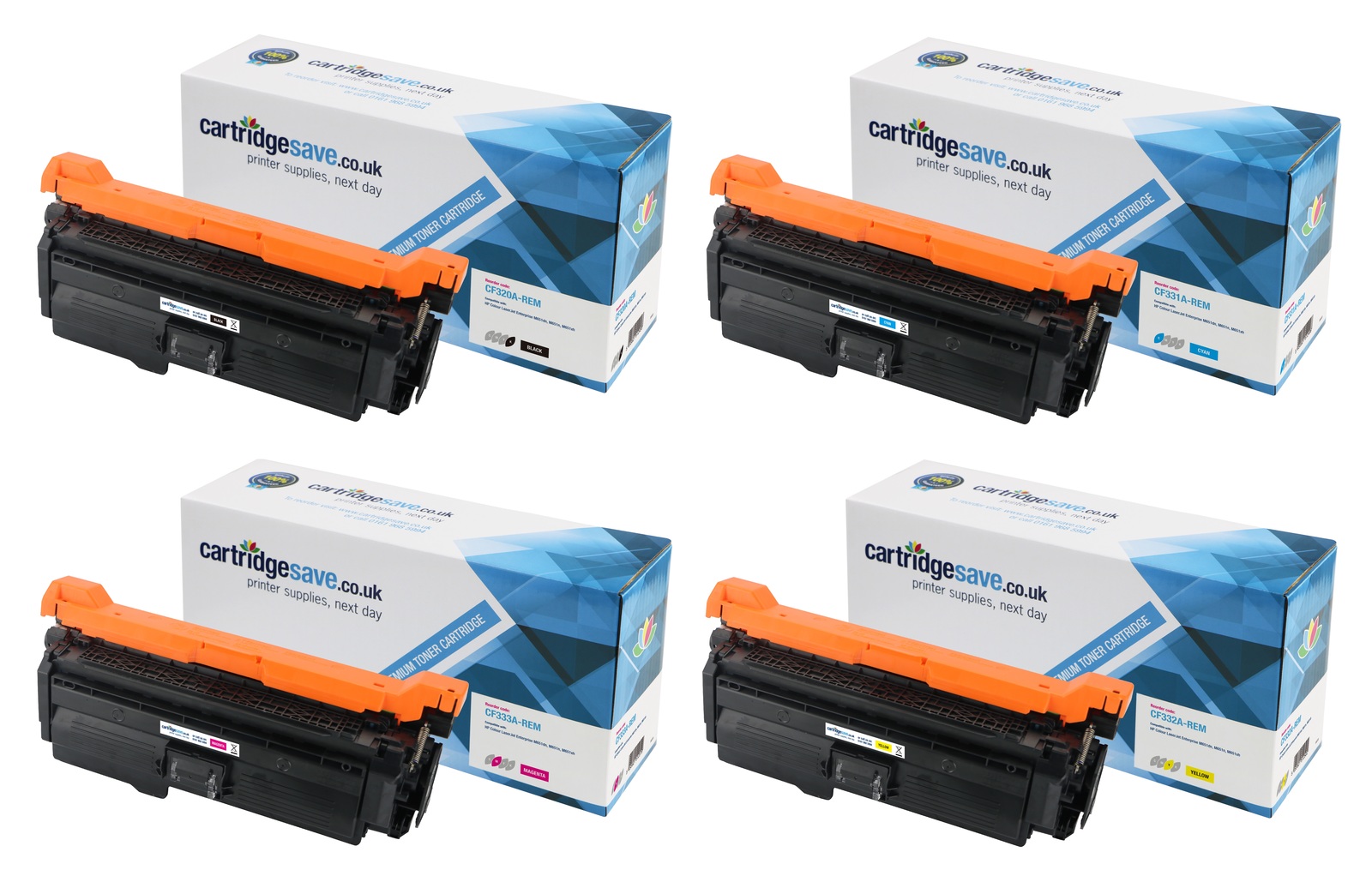 Compatible HP 4 Colour 652A / 654A Toner Cartridge Multipack