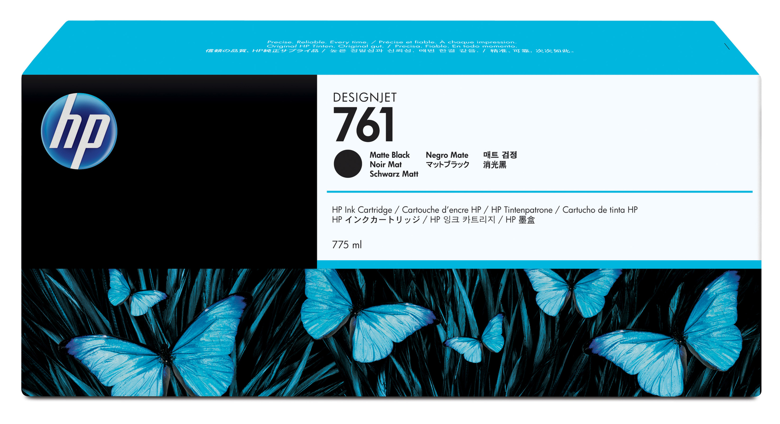 HP 761 High Capacity Matte Black Ink Cartridge - (CM997A)