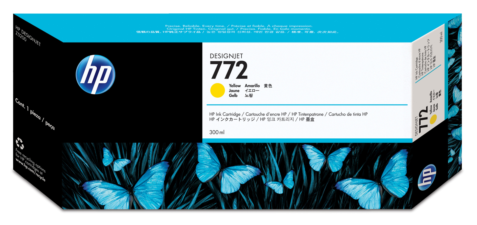 HP 772 High capacity Yellow Ink Cartridge - (CN630A)