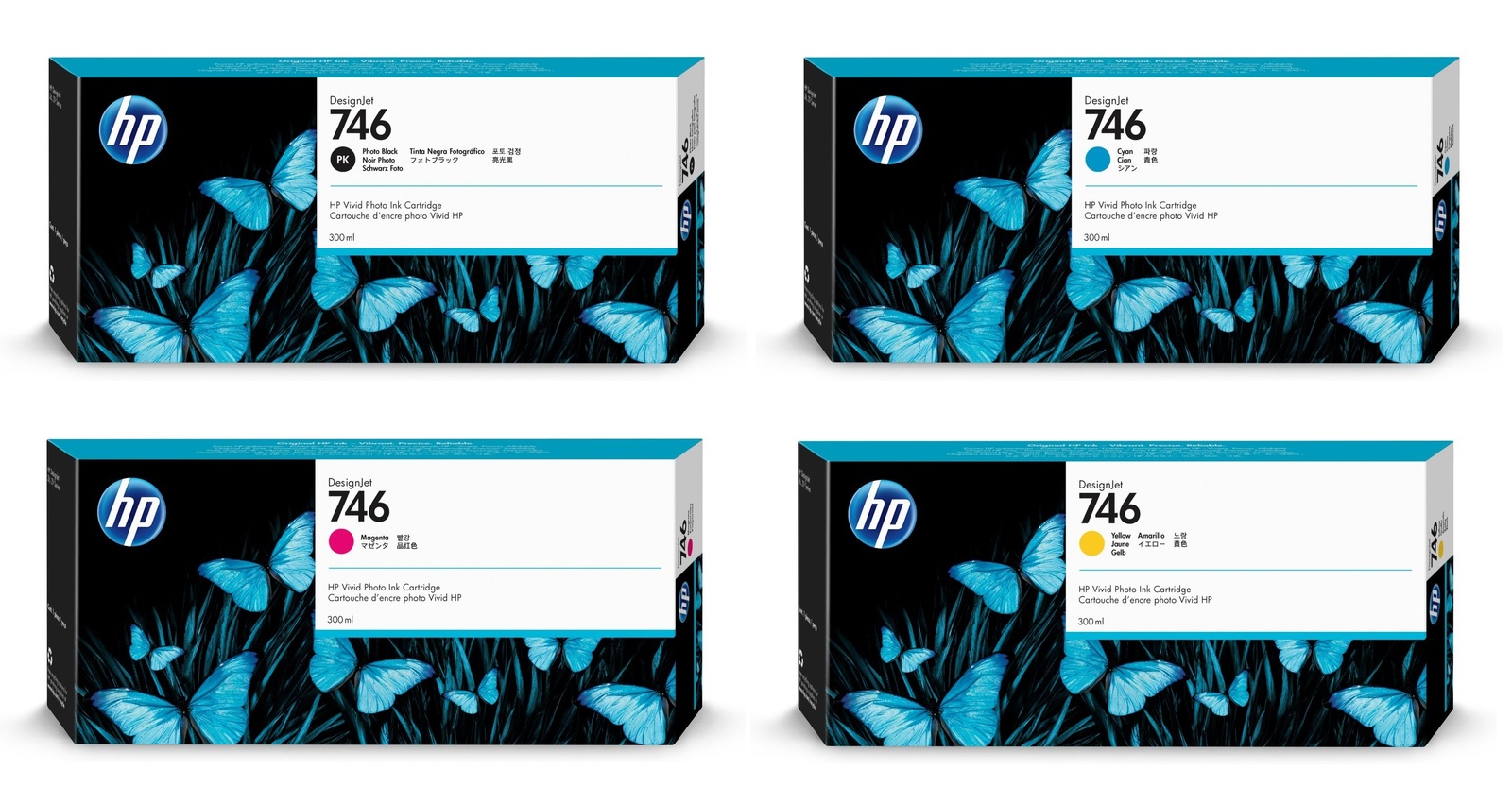 HP 746 4 Colour Ink Cartridge Multipack