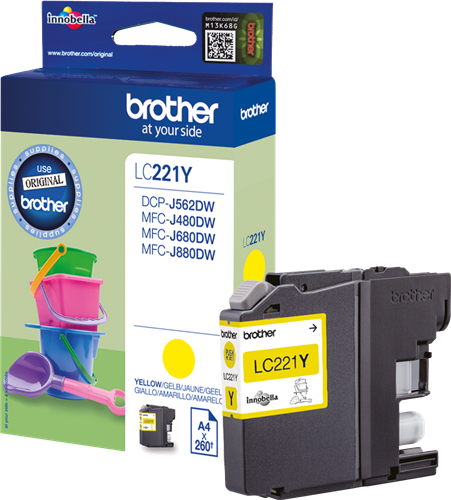 Brother LC221Y Light User Yellow Ink Cartridge