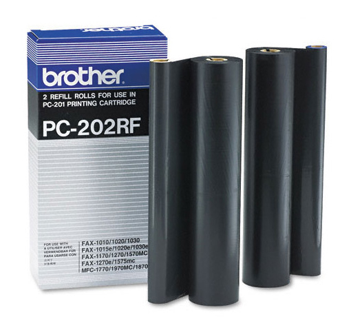 Brother PC-202RF Black Ink Ribbon Twin Pack