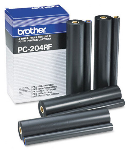 Brother PC-204RF 4 x Black Fax Thermal Ribbons Multipack