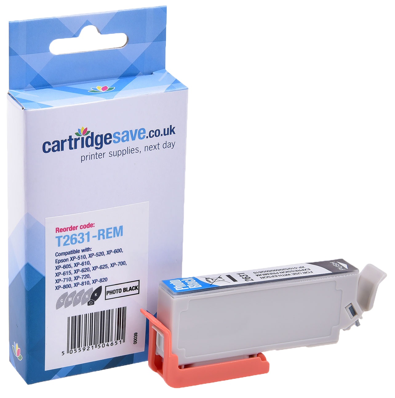 Compatible Epson 26XL Photo Black High Capacity Ink Cartridge - (T2631 Polar Bear)