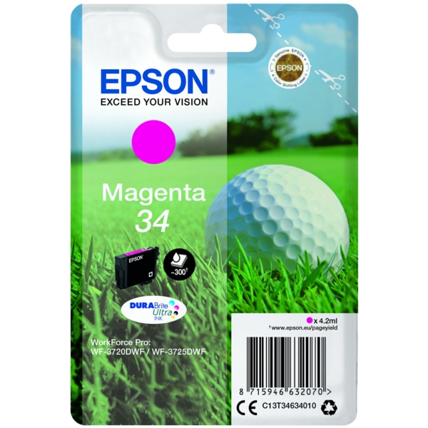 Epson 34 Magenta Ink Cartridge - (T3463 Golf Ball)