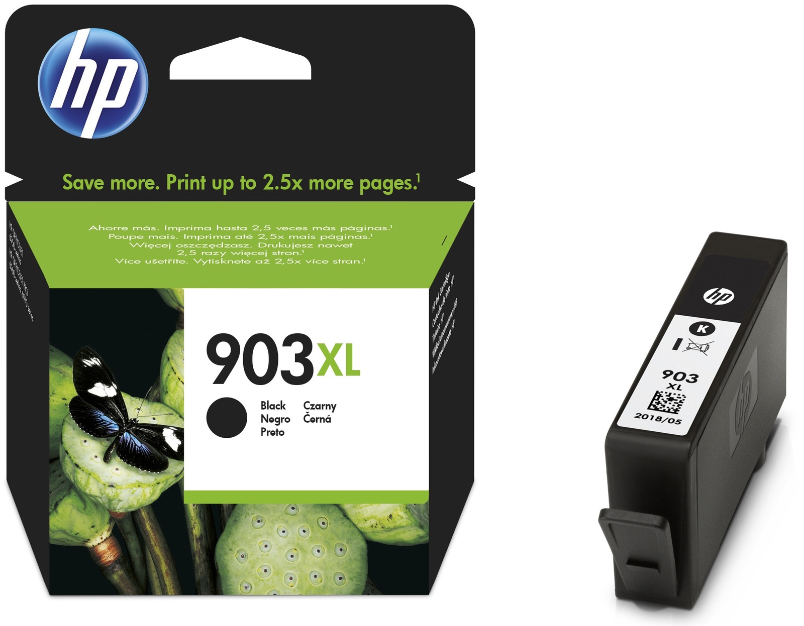 HP 903XL Black High Capacity Ink Cartridge - (T6M15AE)