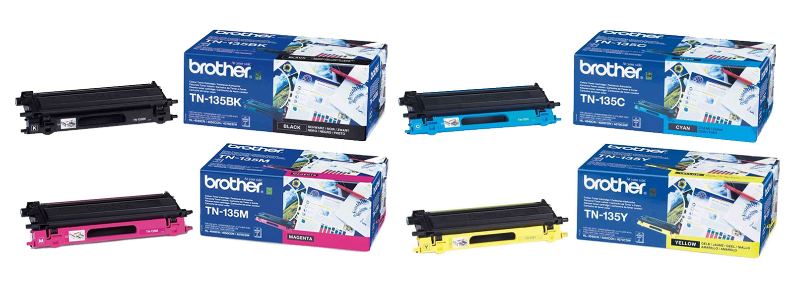 Brother TN-135 High Capacity 4 Colour Toner Cartridge Multipack