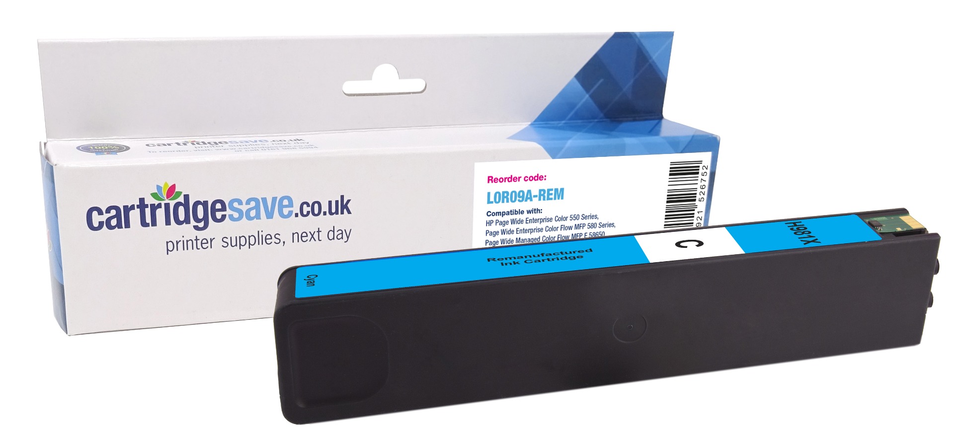 Compatible HP 981X High Capacity Cyan Ink Cartridge - (L0R09A)