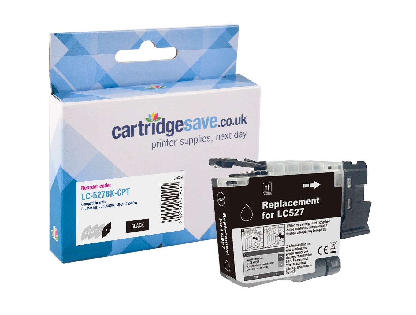 Compatible Brother LC-527BK Black Ink Cartridge 