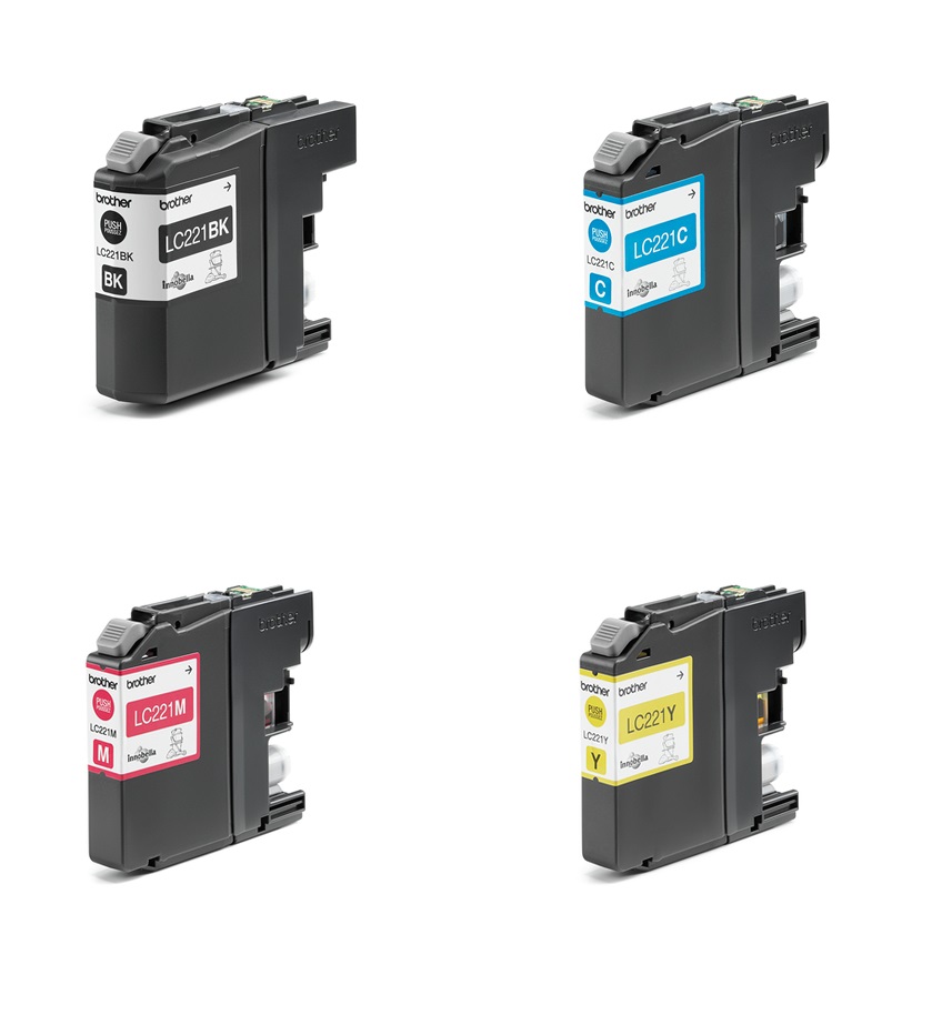 Brother LC221 Light User 4 Colour Ink Cartridge Multipack