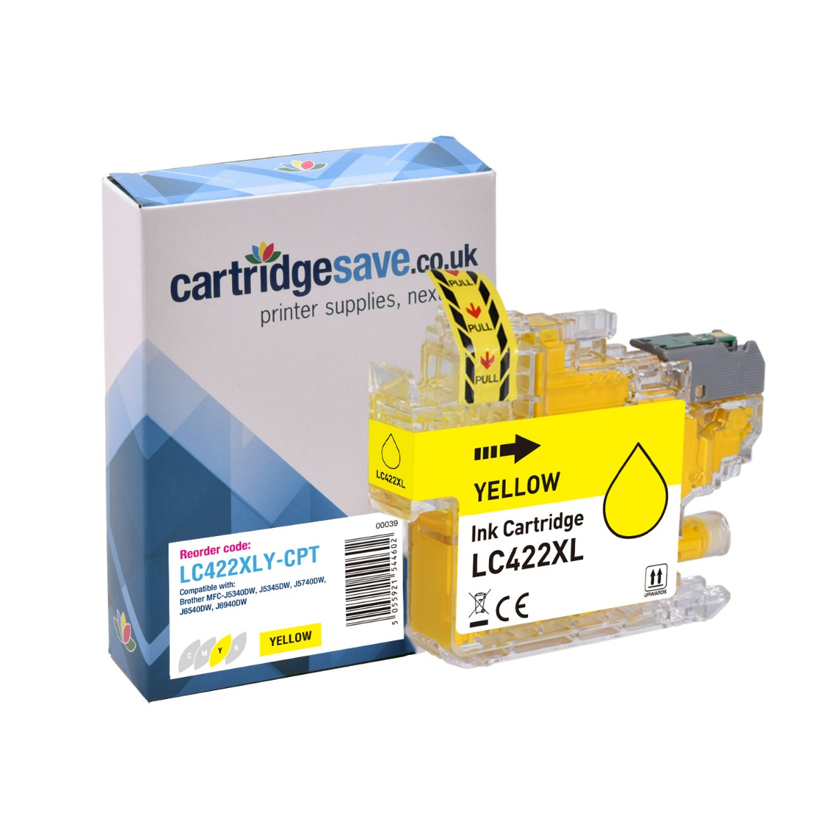 Compatible Brother LC422XLY High Capacity Yellow Ink Cartridge - (LC422XLY)