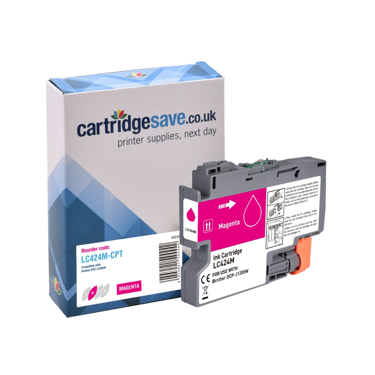 Compatible Brother LC424 Magenta Ink Cartridge - (LC424M)