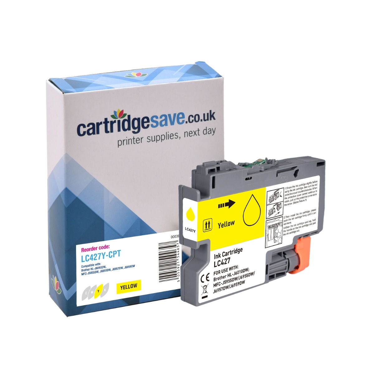 Compatible Brother LC427 Yellow Ink Cartridge - (LC427Y)