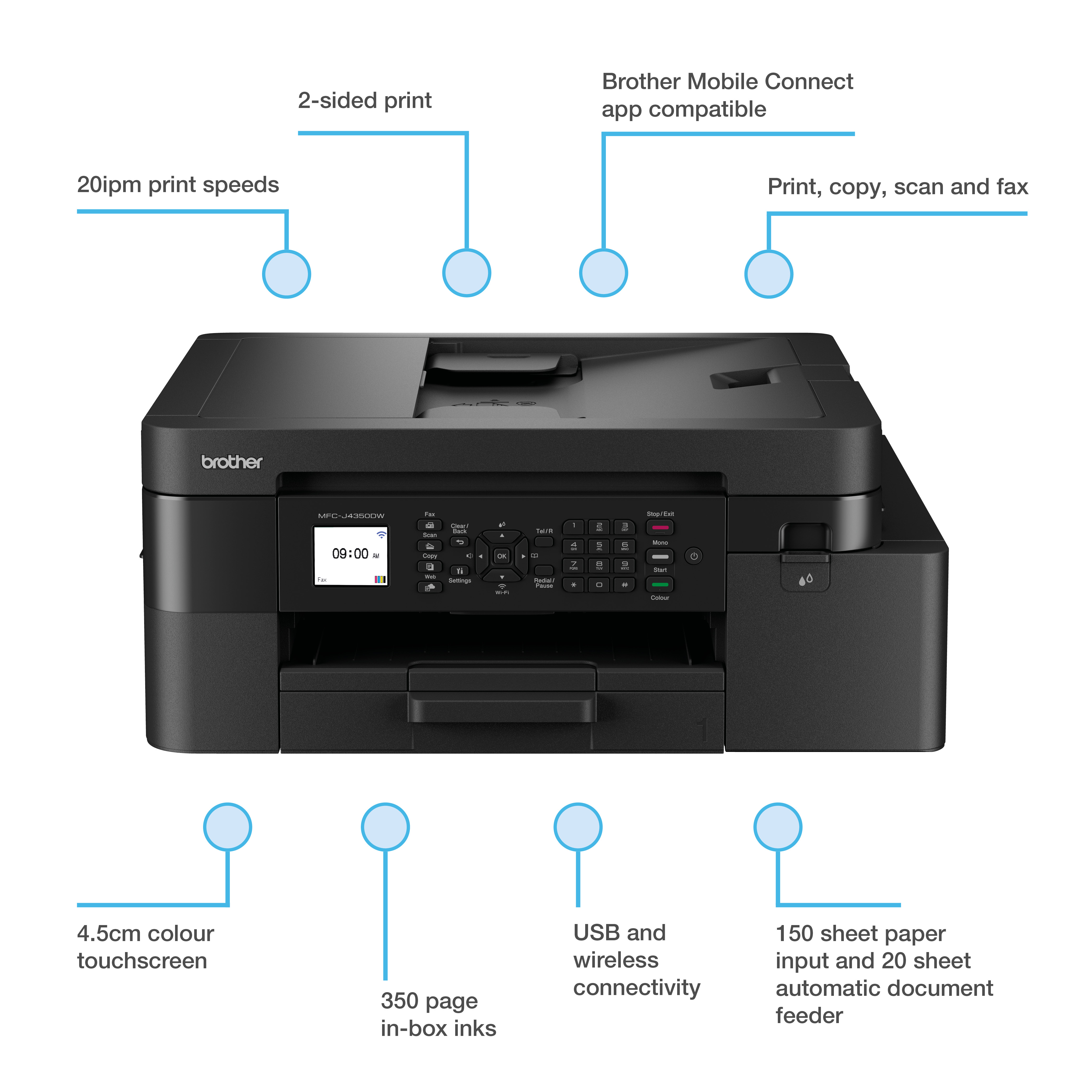Brother MFC-J4350DW Colour Inkjet Printer