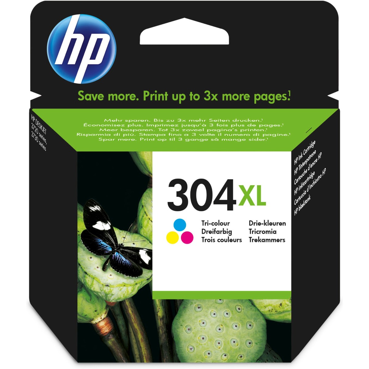 HP 304XL High Capacity Tri-Colour Ink Cartridge - (N9K07AE)