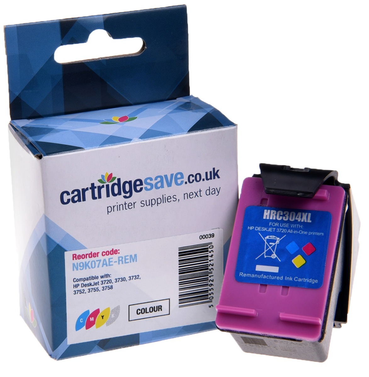 Compatible HP 304XL High Capacity Tri-Colour Ink Cartridge - (N9K07AE)