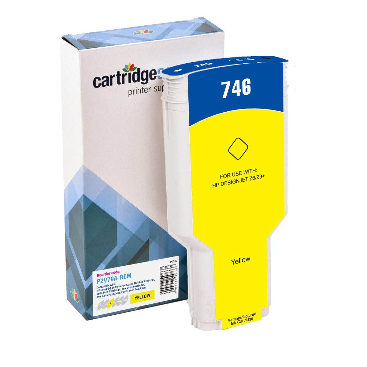 Compatible HP 746 Yellow Ink Cartridge - (P2V79A)