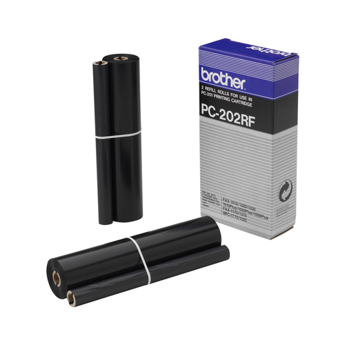 Brother PC-202RF Black Ink Ribbon Twin Pack