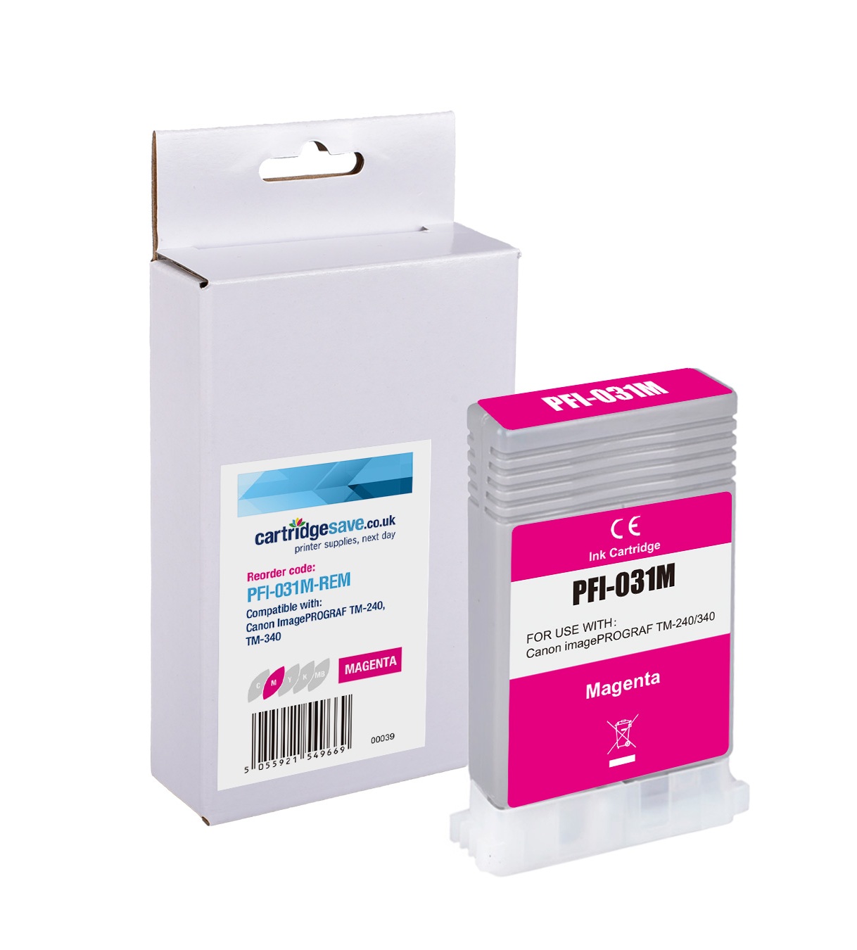 Compatible Canon Magenta PFI-031M Ink Cartridge - (6265C001AA)